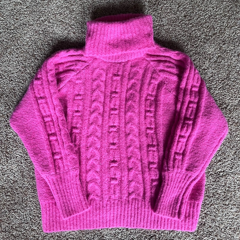 NWT A New‎ Day Pink Cable Knit Turtleneck Sweater